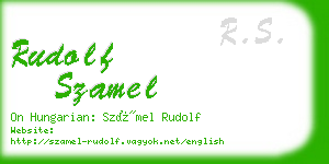 rudolf szamel business card